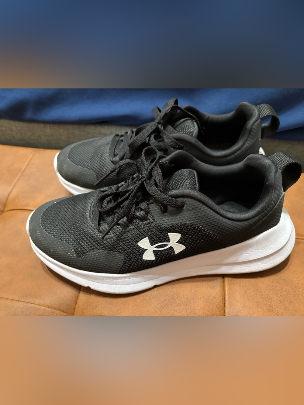 Under Armour Black and White Athletic Shoe